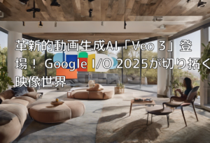 革新的動画生成AI「Veo 3」登場！ Google I/O 2025が切り拓く映像世界