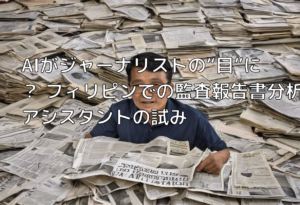 AIがジャーナリストの“目”に？ フィリピンでの監査報告書分析アシスタントの試み