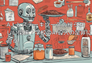 A.I.とステーキソースの紛らわしい関係？学校のAI導入の是非に迫る