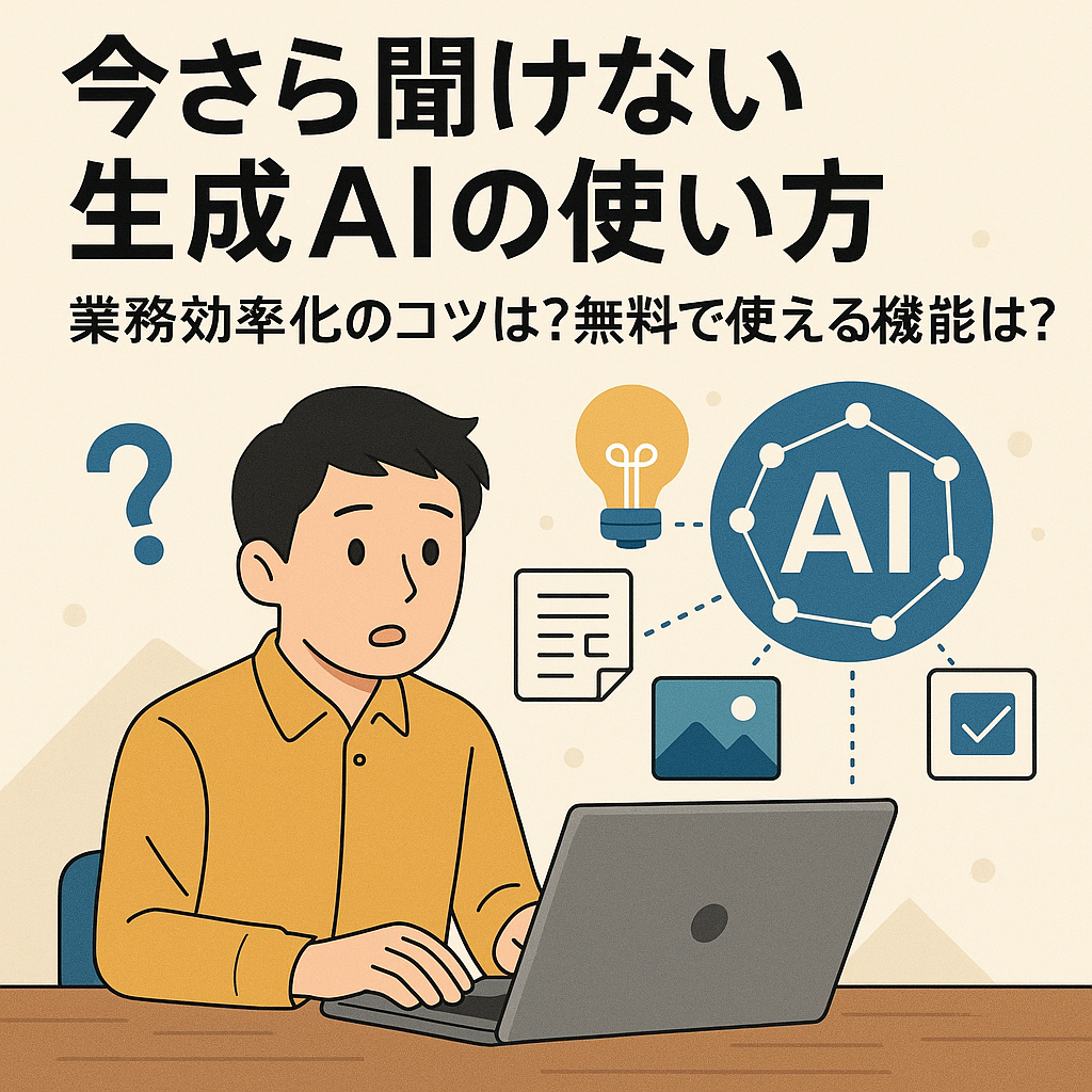 今さら聞けない生成AIの使い方　業務効率化のコツは？無料で使える機能は？