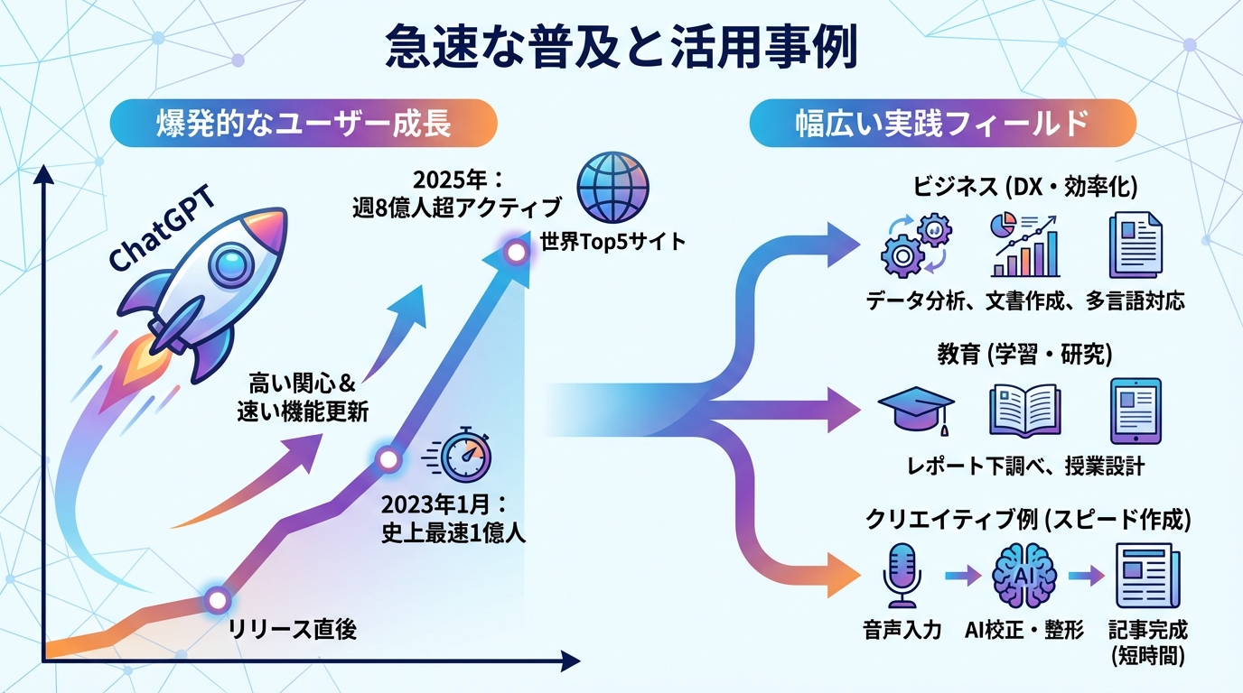 急速な普及と活用事例