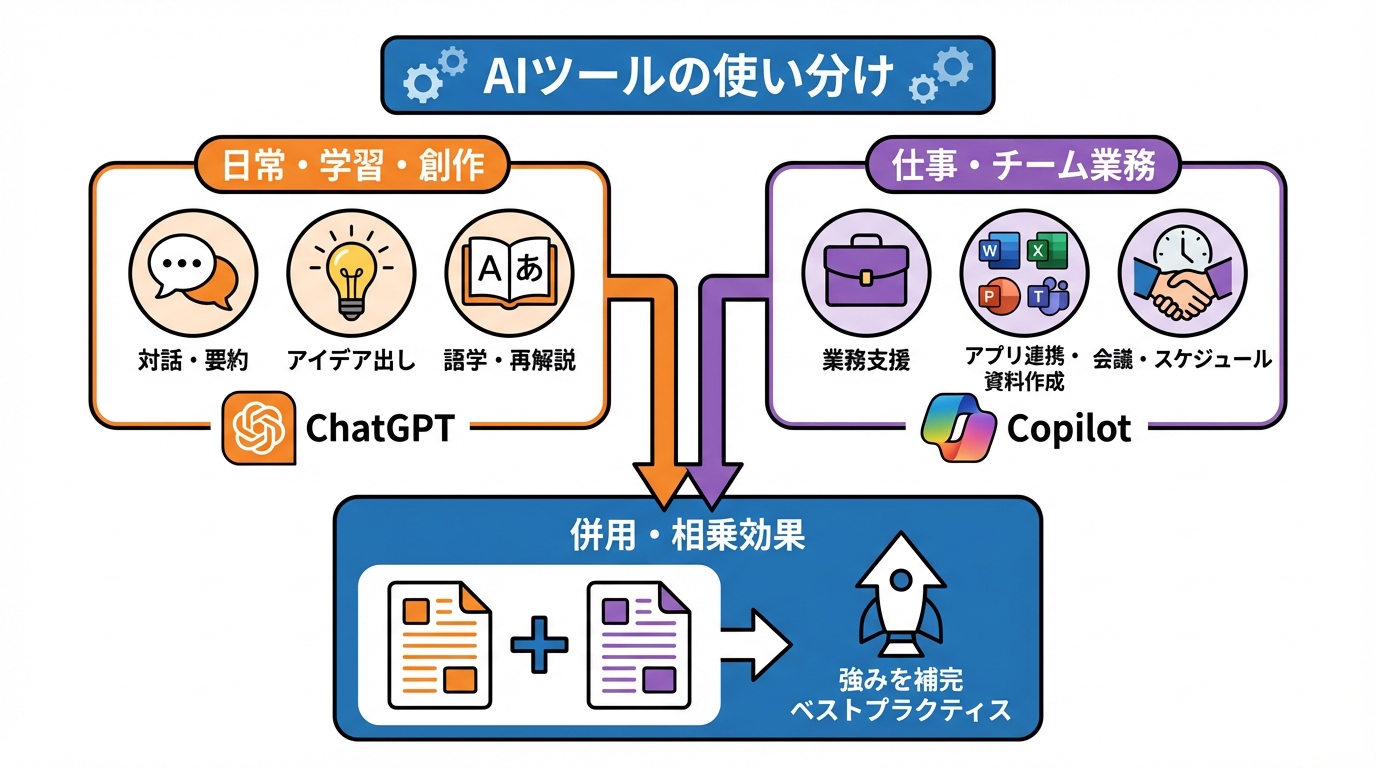 CopilotとChatGPTの上手な使い分けと選び方