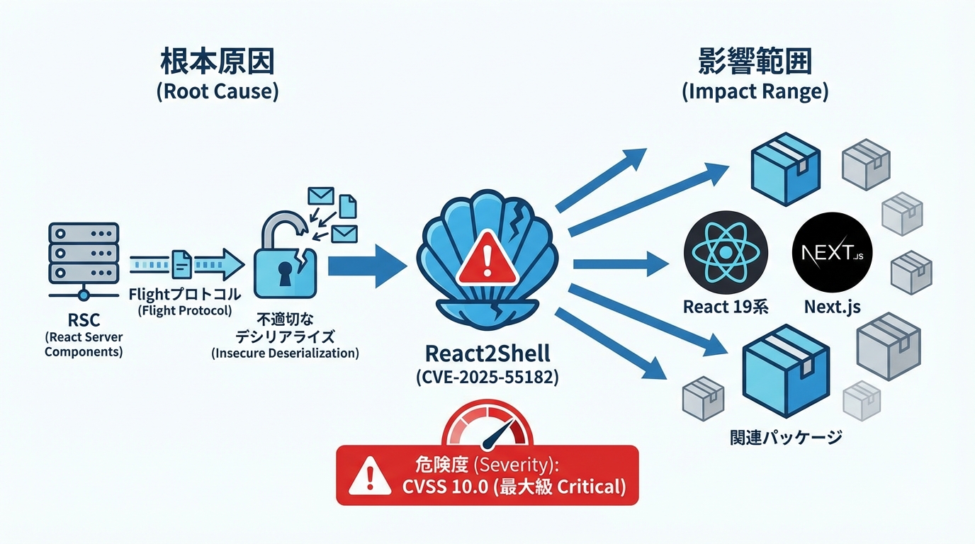 React2Shell(CVE-2025-55182)の技術的概要と影響範囲