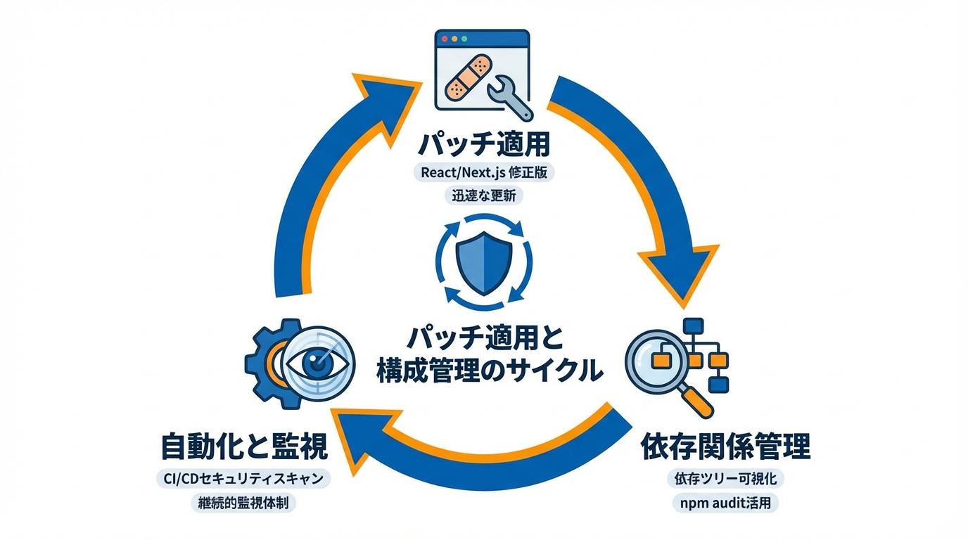 React2Shellに対する基本対策:パッチ適用と構成管理