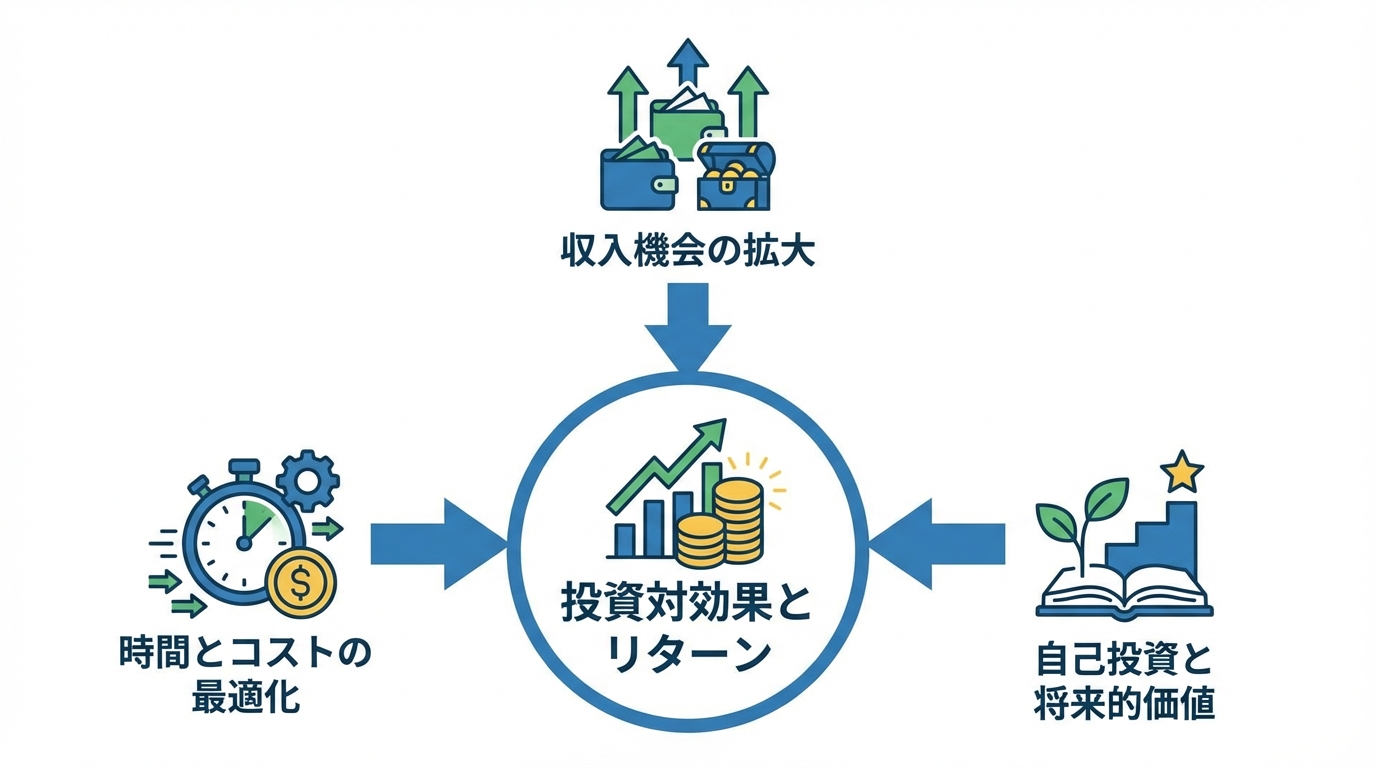 メリット5：投資対効果とお金・キャリアへのリターン