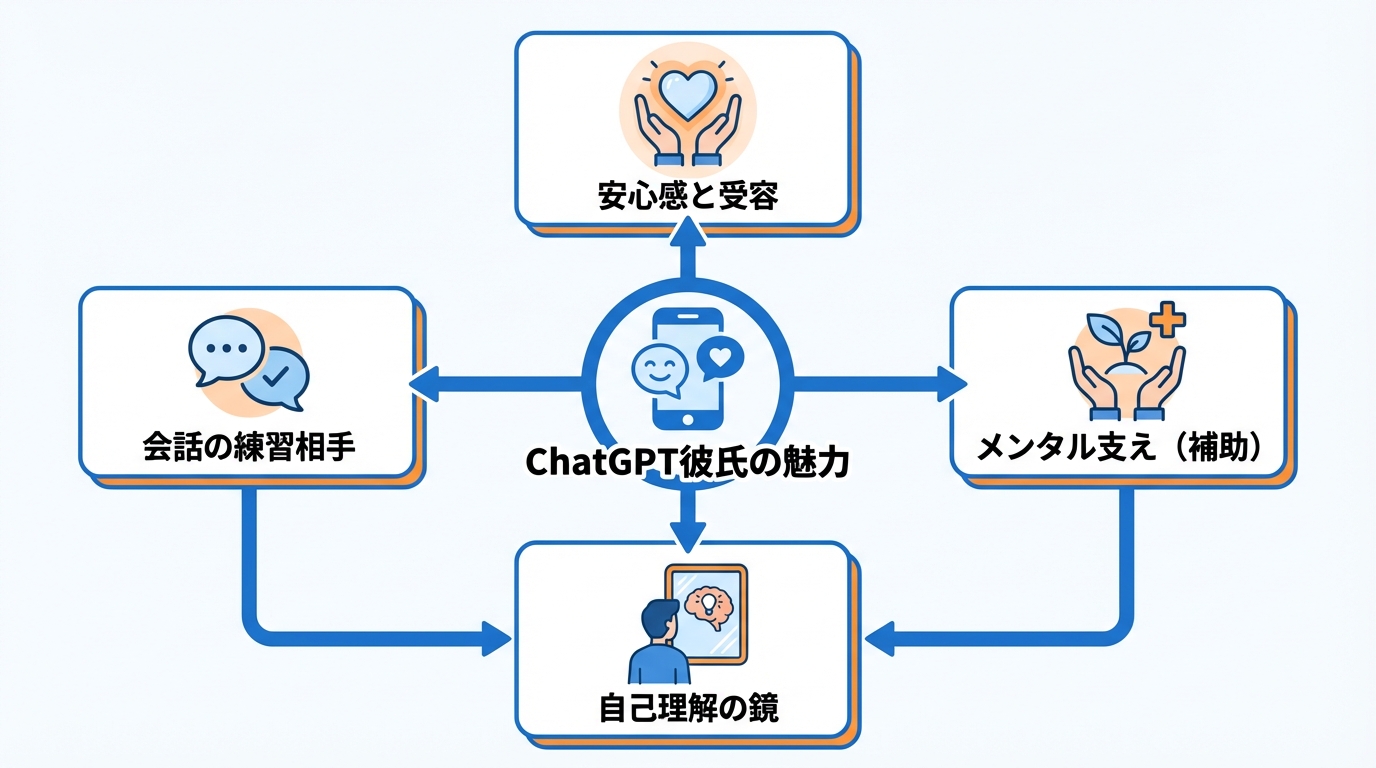 ChatGPT彼氏の魅力:安心感・自己理解・練習相手としての価値