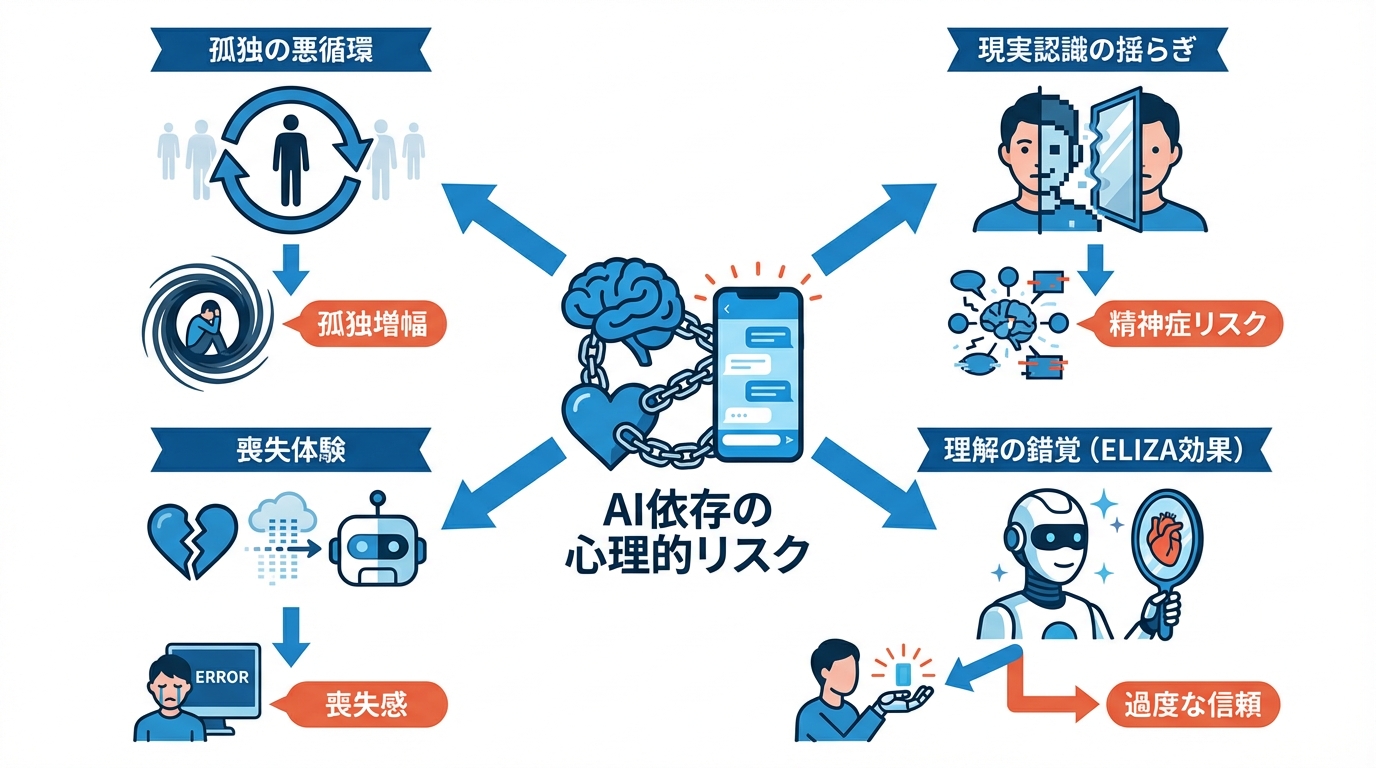 心のリスクと依存の問題:ChatGPT彼氏がもたらす影響