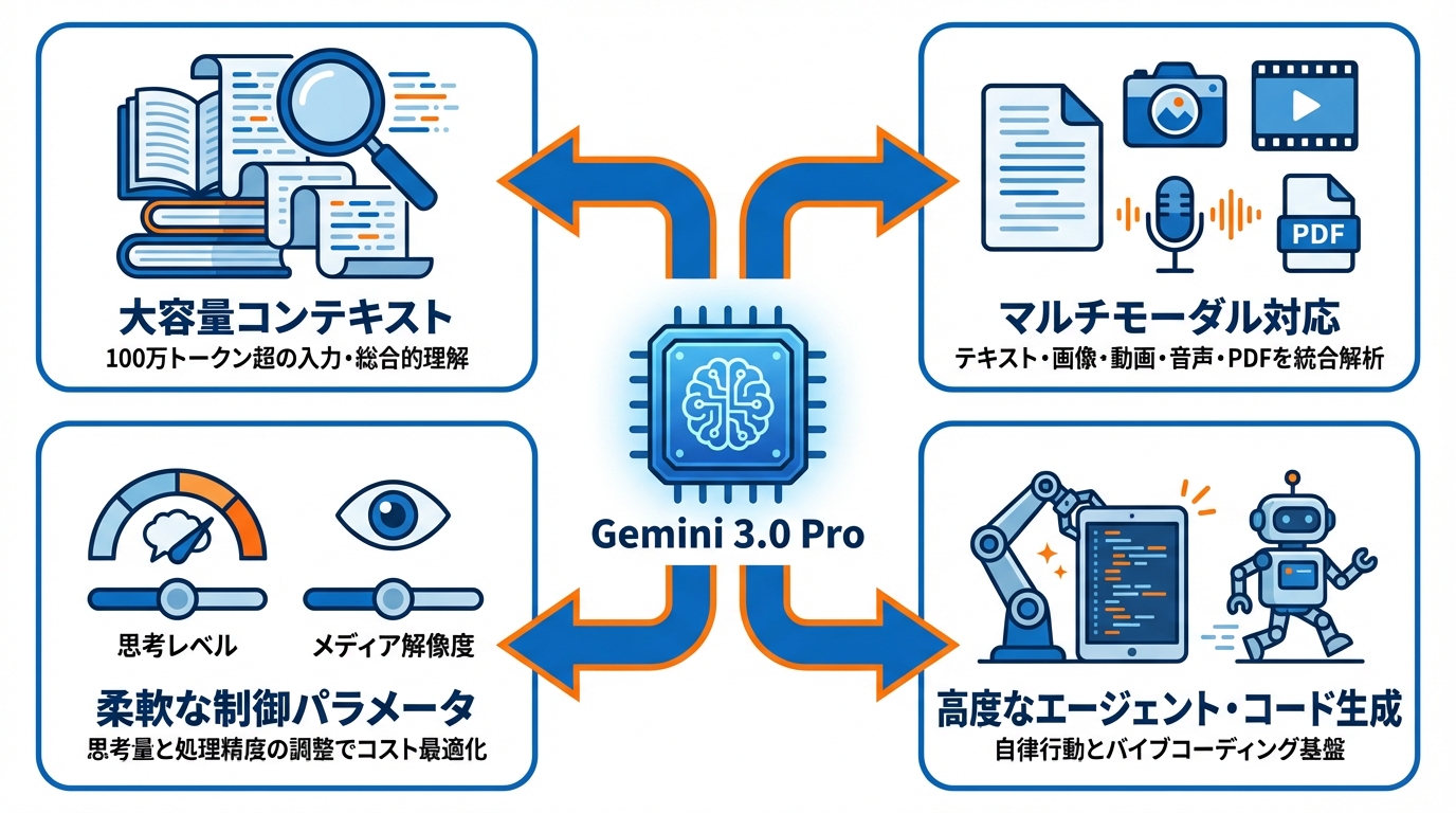 Gemini 3.0 Proの基本仕様とアーキテクチャ