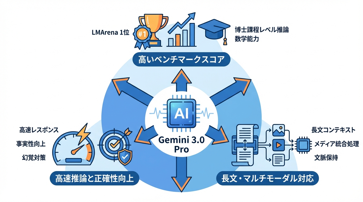 Gemini 3.0 Proの性能ベンチマークと推論能力