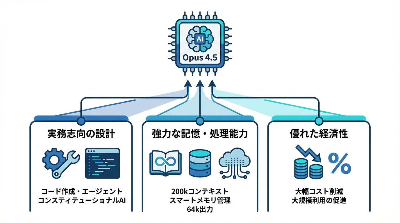 Opus 4.5の位置付けとアーキテクチャ