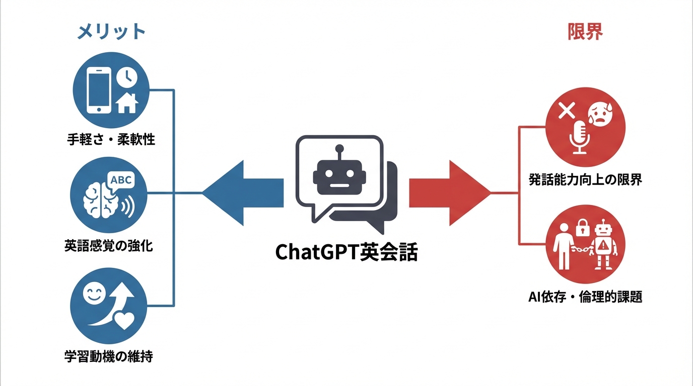 ChatGPT英会話のメリットと限界