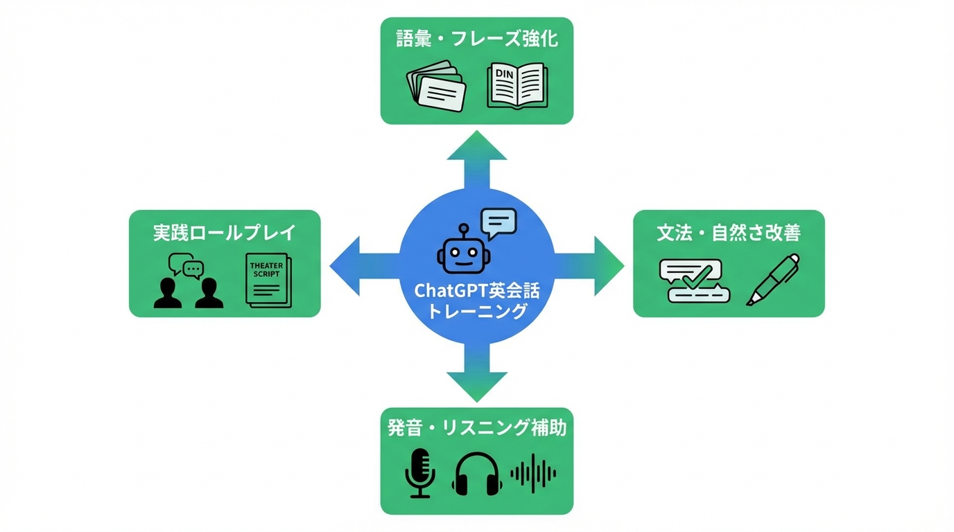 ChatGPTを使った英会話スキル別トレーニング