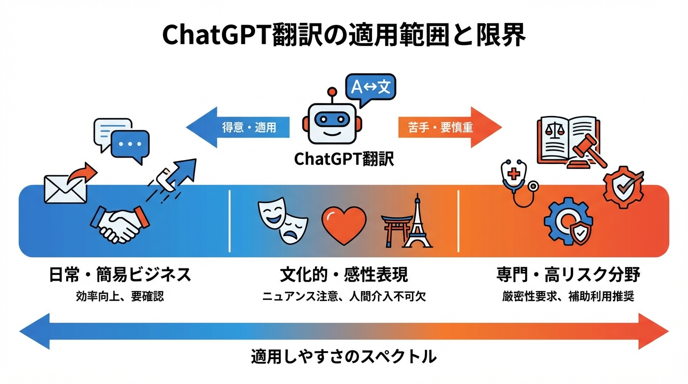 ChatGPT翻訳の得意分野と苦手分野