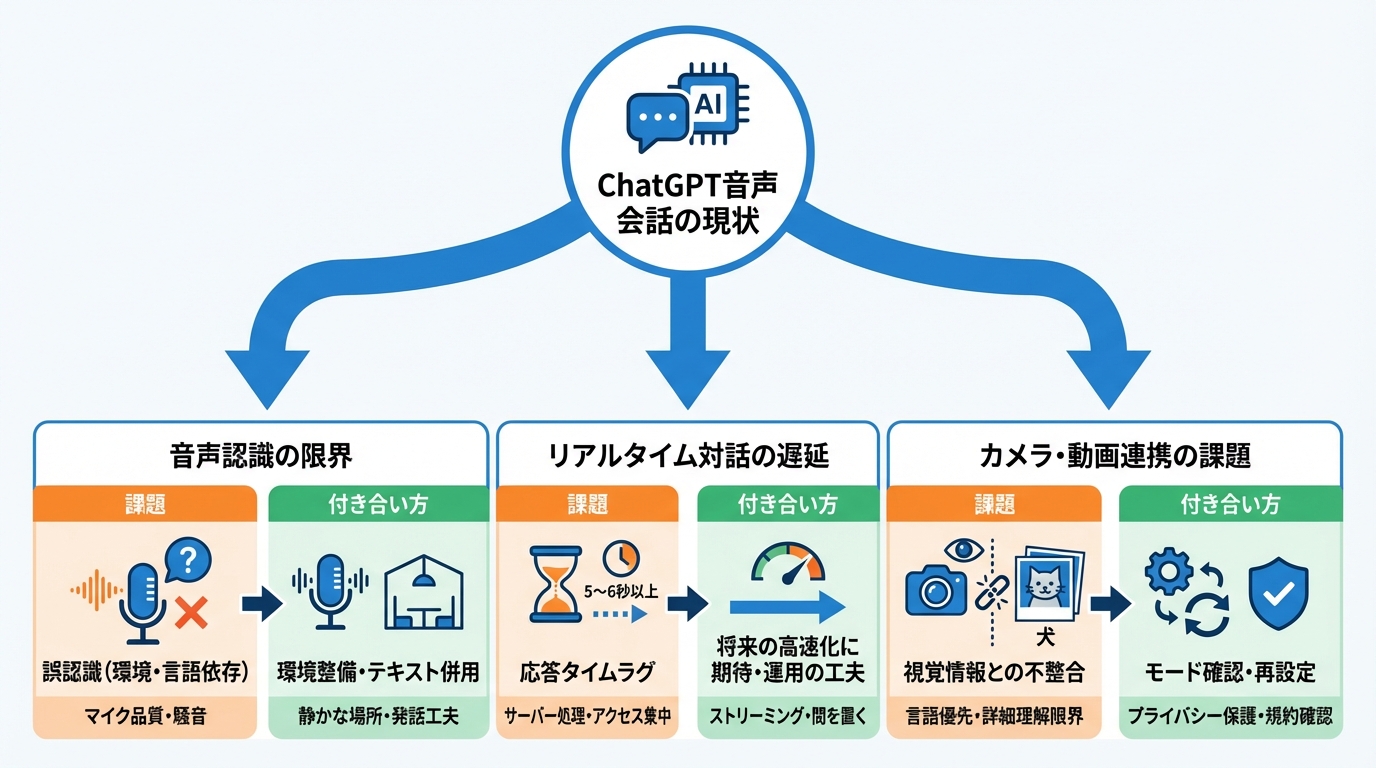 ChatGPT音声会話の精度・遅延・限界との付き合い方