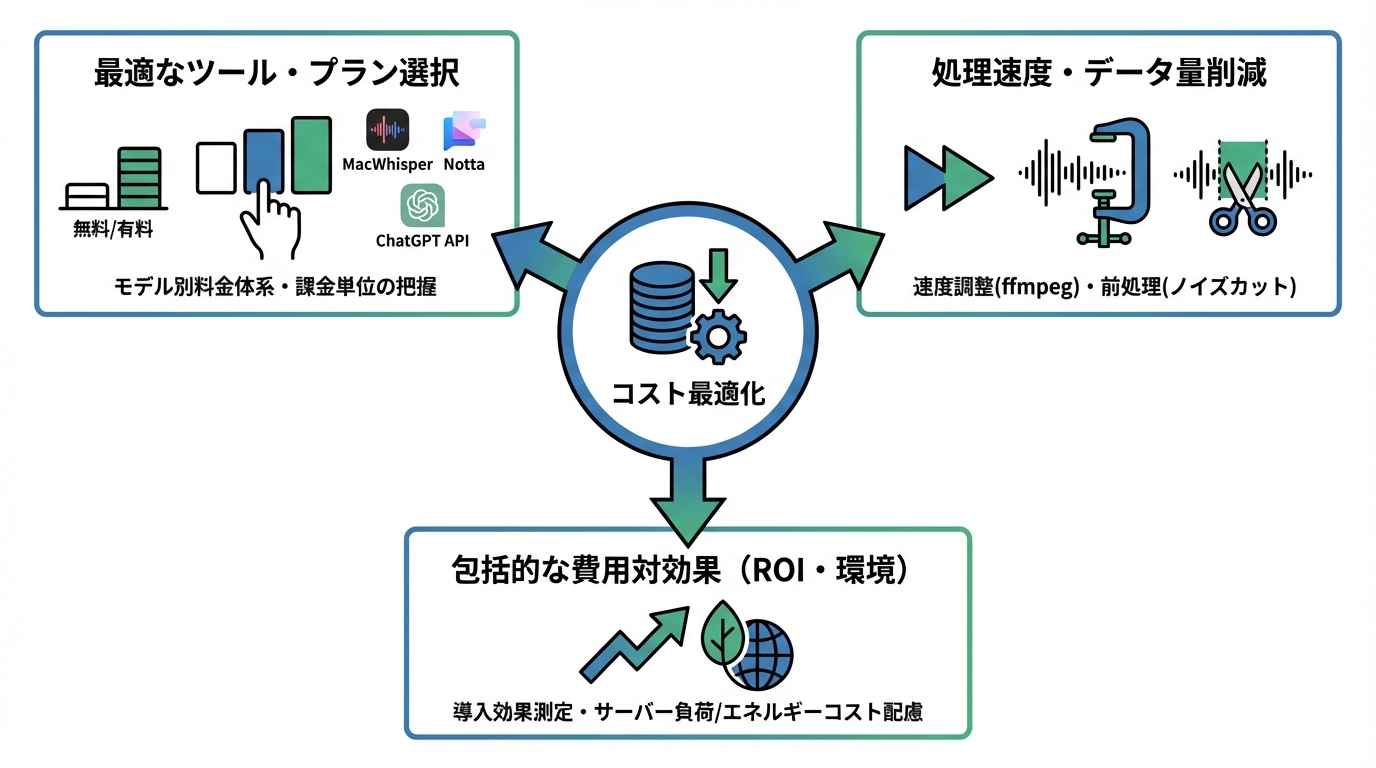 ChatGPT文字起こしの料金とコスト最適化の考え方