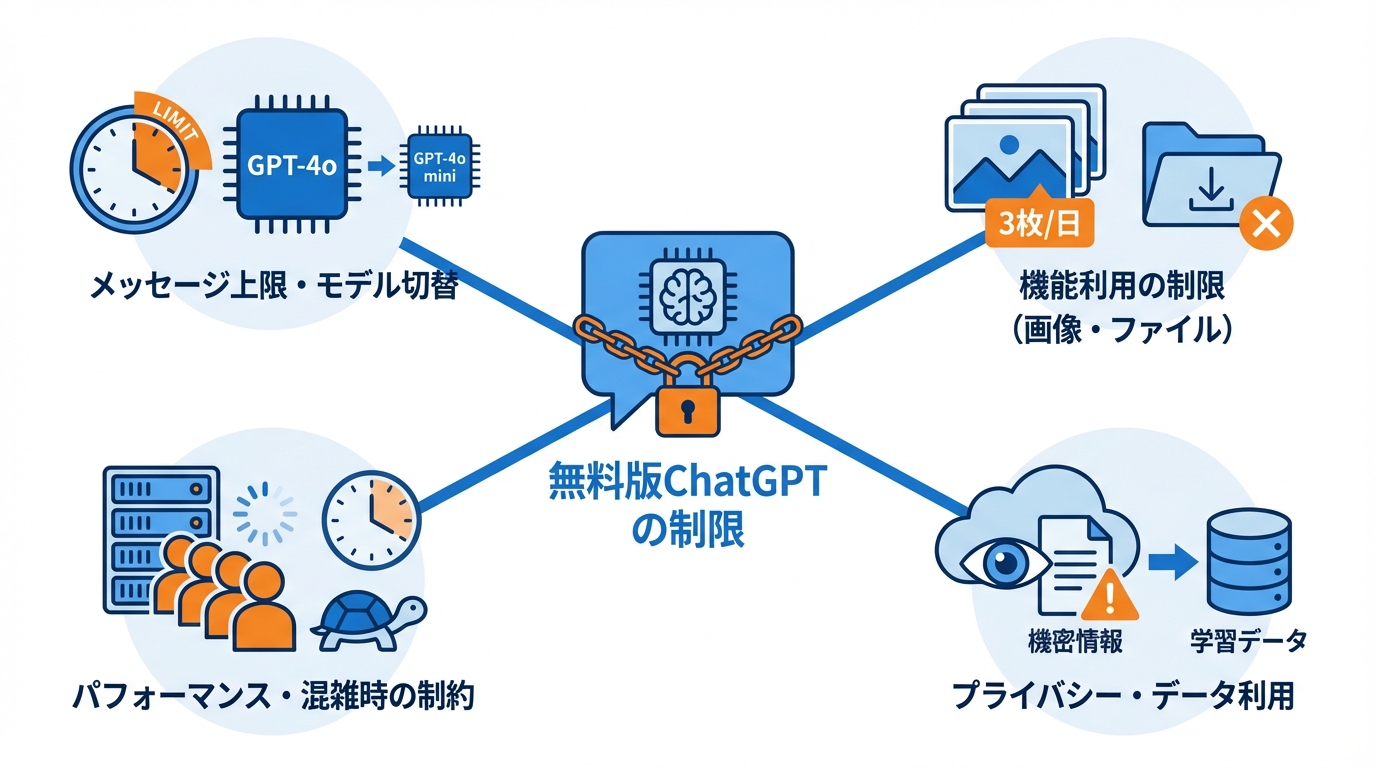 無料版ChatGPTの制限と注意点