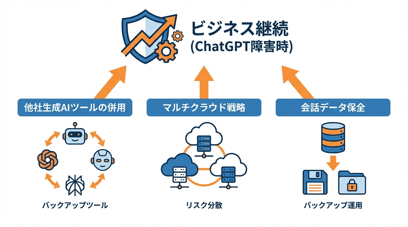 ChatGPT障害発生時のビジネス継続と代替手段の確保