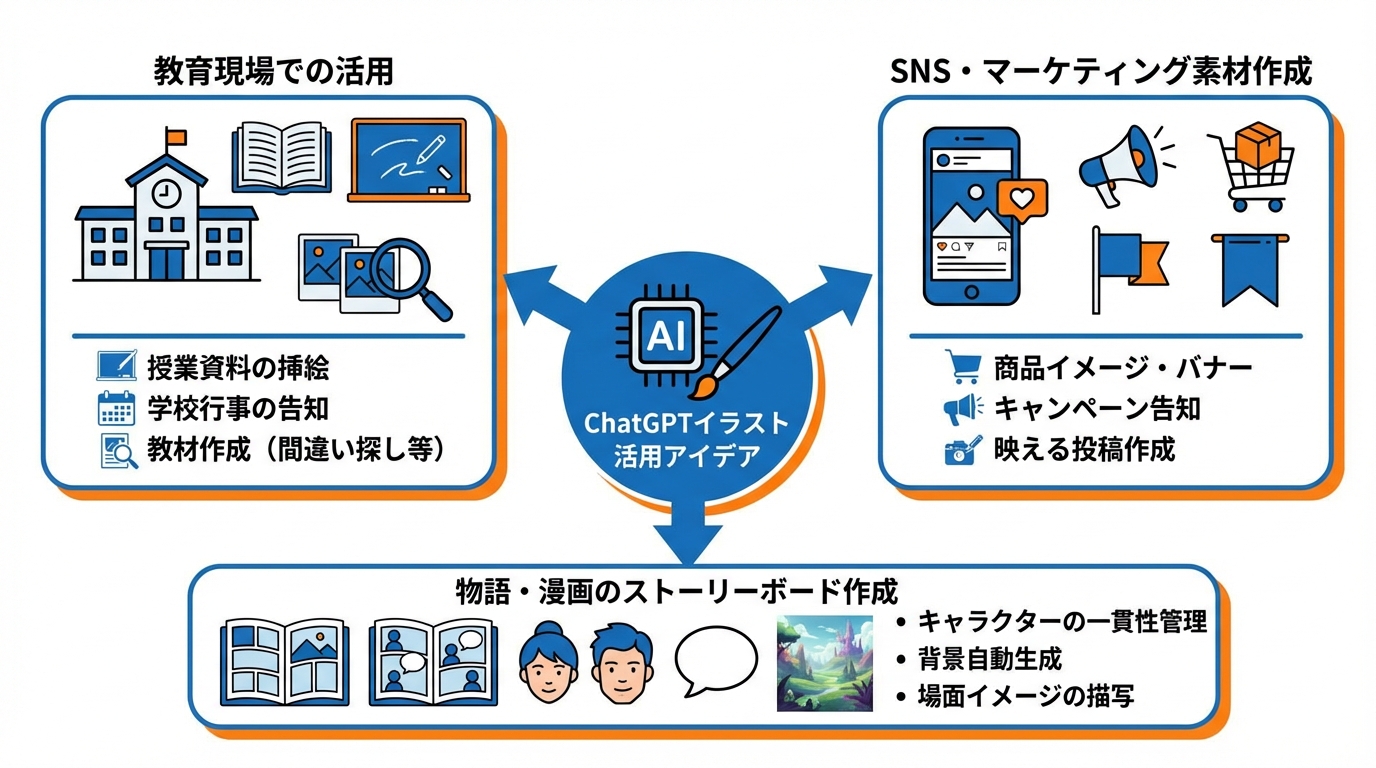 用途別のChatGPTイラスト活用アイデア