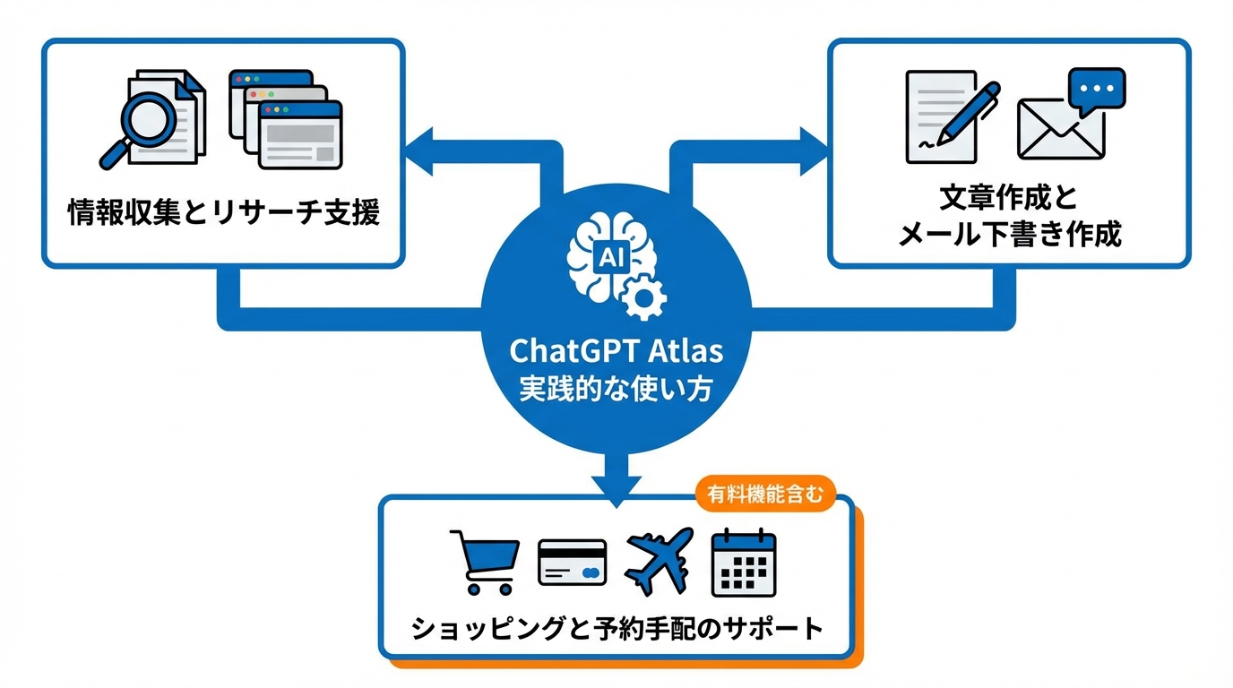 シーン別に見るChatGPT Atlasの実践的な使い方