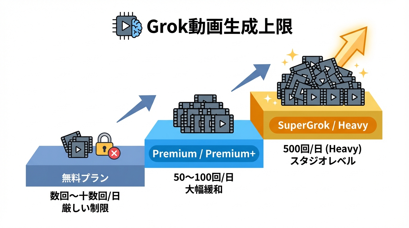 プラン別に見るGrok動画生成の上限