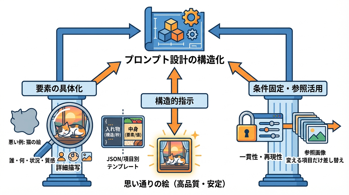 失敗しないプロンプト設計：思い通りの絵に寄せる実践術