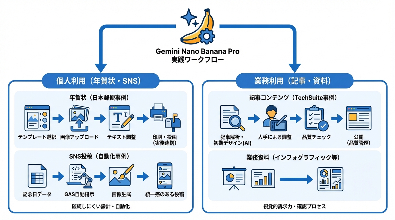 用途別：実践Gemini画像生成ワークフロー事例