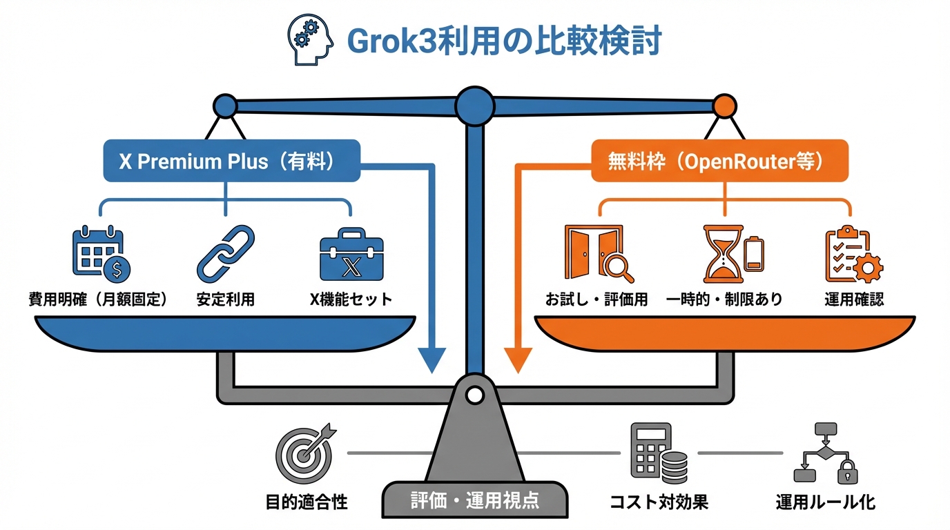 無料にこだわる前に比較したい:Xの有料プランと費用感