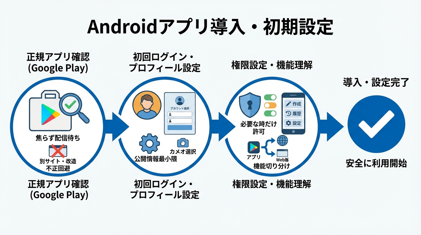 Androidアプリの導入と初期設定