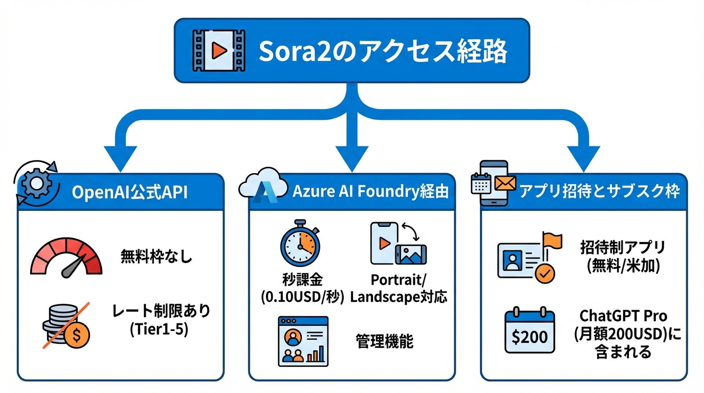 Sora2の料金が変わるアクセス経路