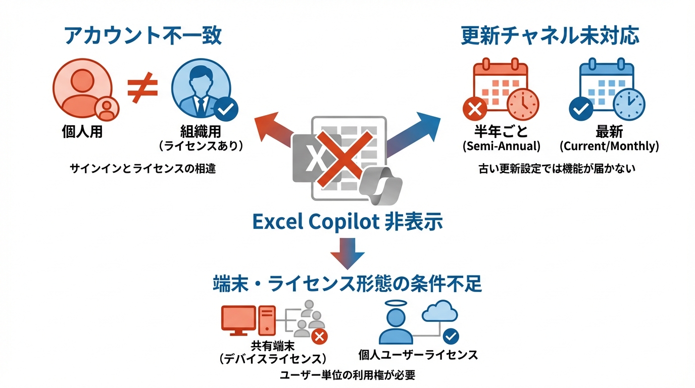 Excelデスクトップで表示されない主な原因