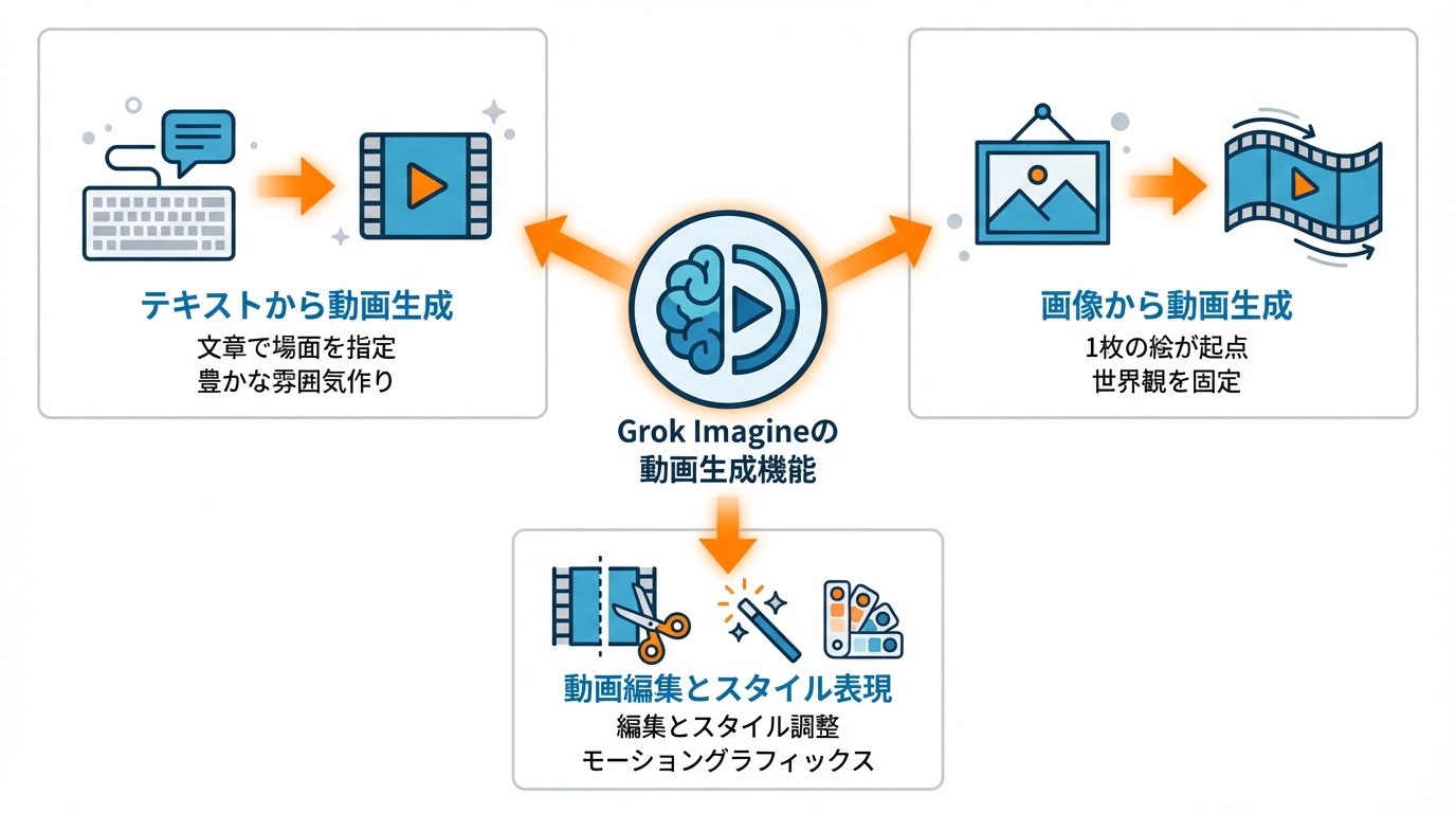 Grok Imagineの動画生成機能