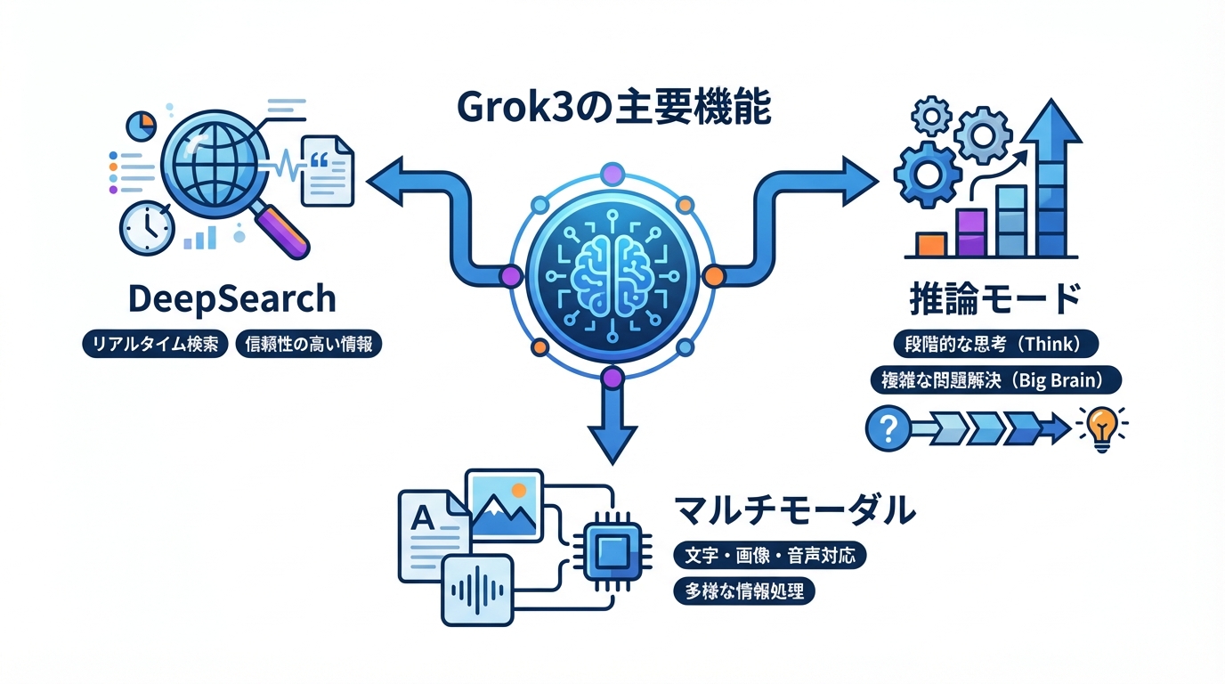 Grok3の主要機能