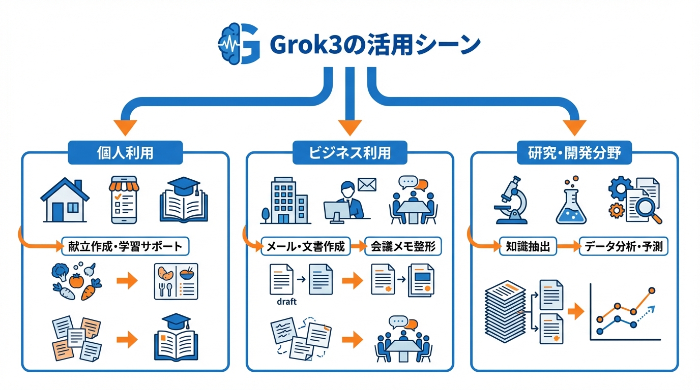 Grok3の活用シーン