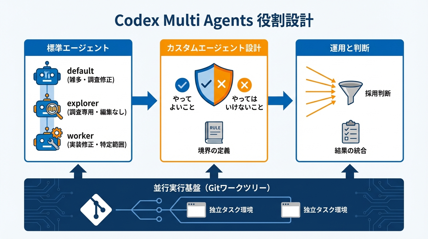 Codex Multi Agentsの使い方と役割設計