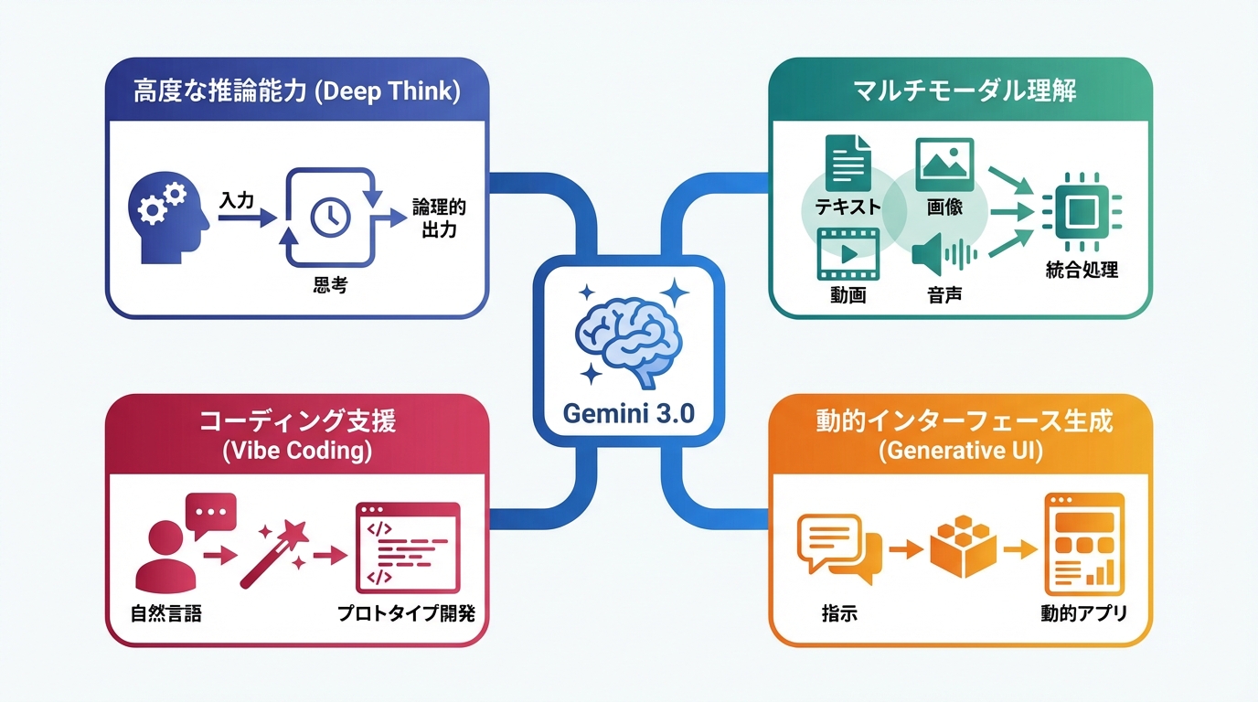 Gemini 3.0でできること:主要機能の全体像