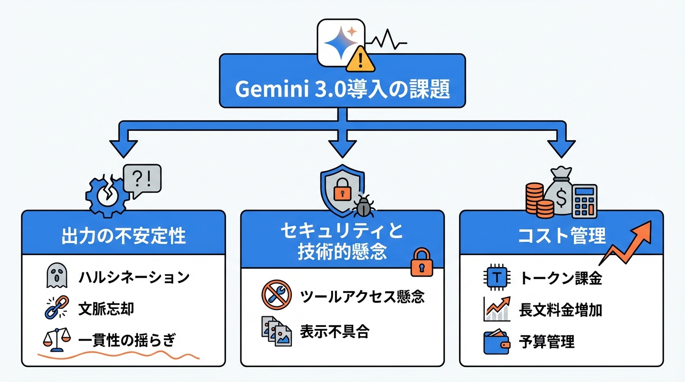 Gemini 3.0導入時の注意点と課題
