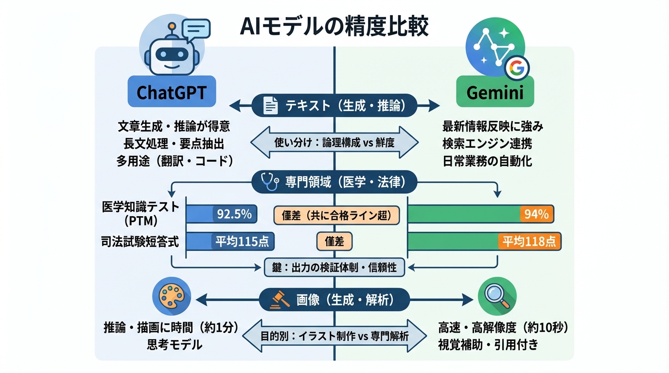 精度の比較──回答品質・推論力・正確性の違い