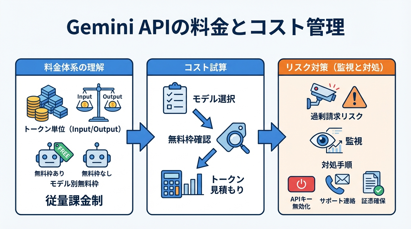 開発者向け(Gemini API)の料金:課金単位、無料枠、コスト試算