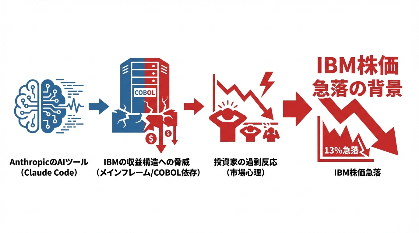 IBM株価13%急落——市場が反応した背景と経緯