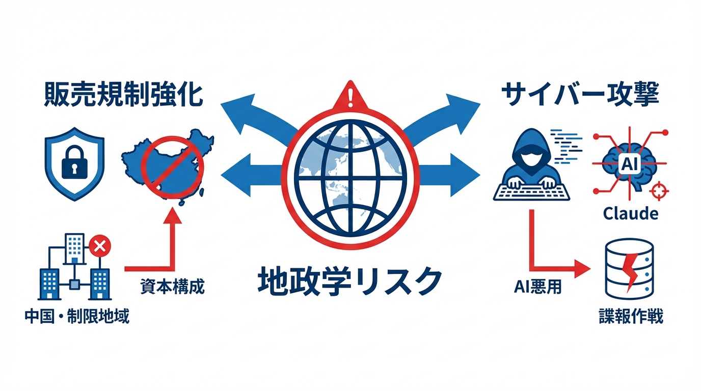米国発AIゆえの地政学リスク──中国規制とサイバー攻撃事例