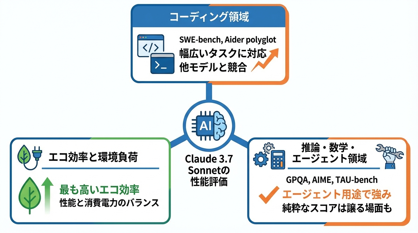 Claude 3.7 Sonnetの性能とベンチマーク評価