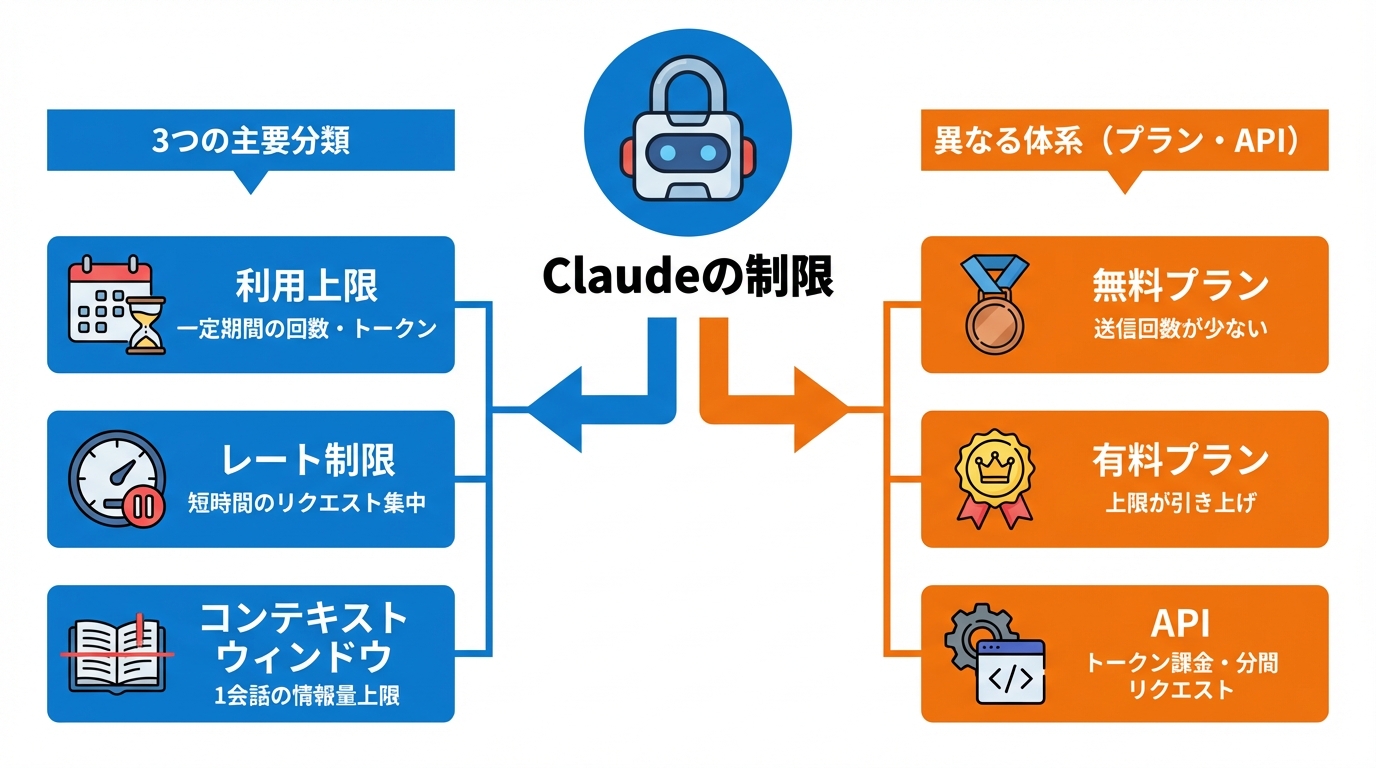 Claudeの制限とは?主な種類と全体像