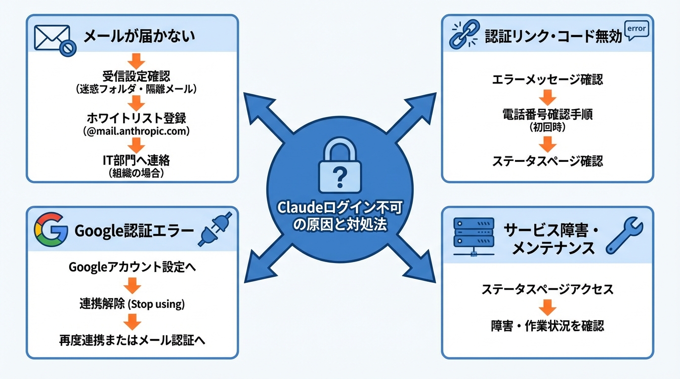 Claudeにログインできない主な原因と対処法