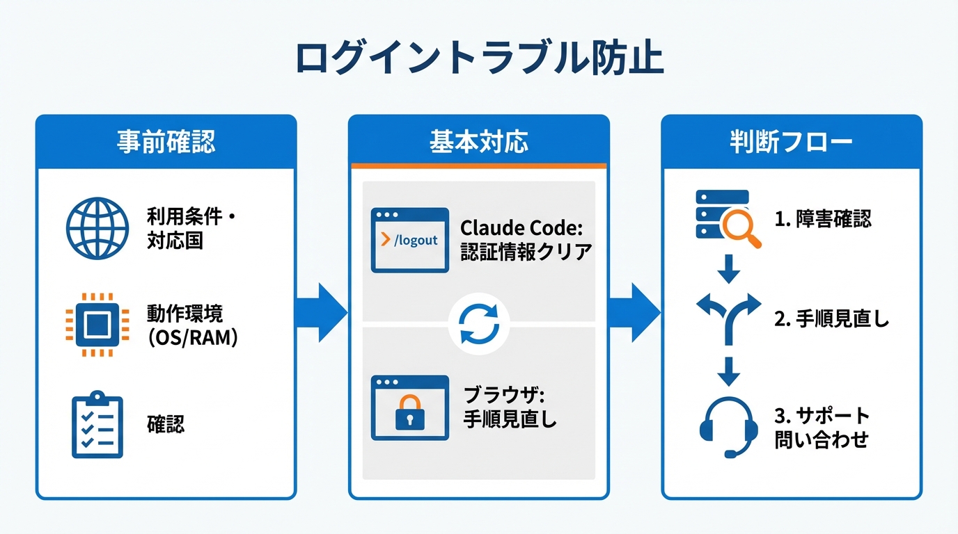 ログイントラブルを防ぐための事前準備と判断基準