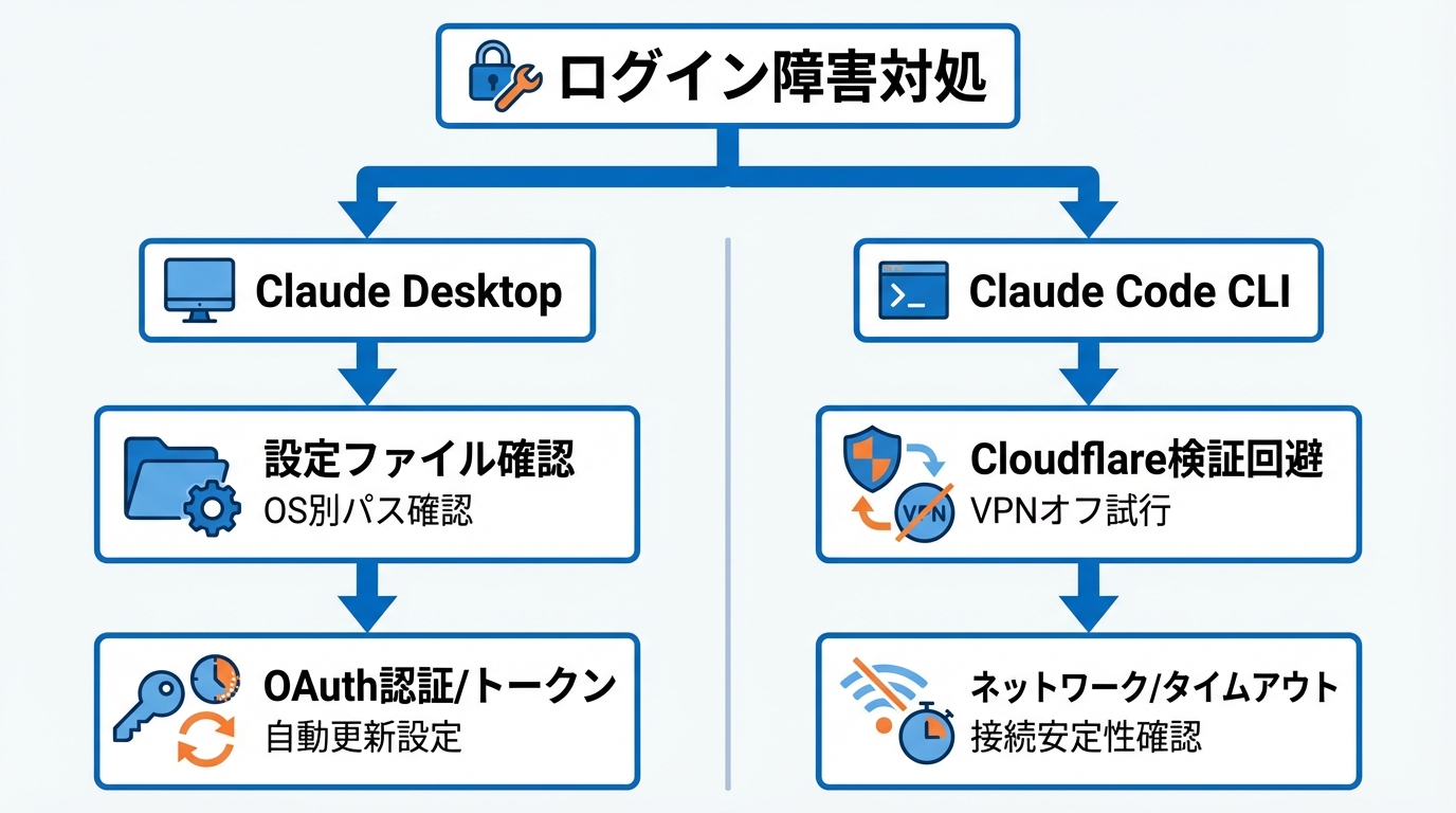 Claude Desktop・Claude Codeでログインできない場合の対処法