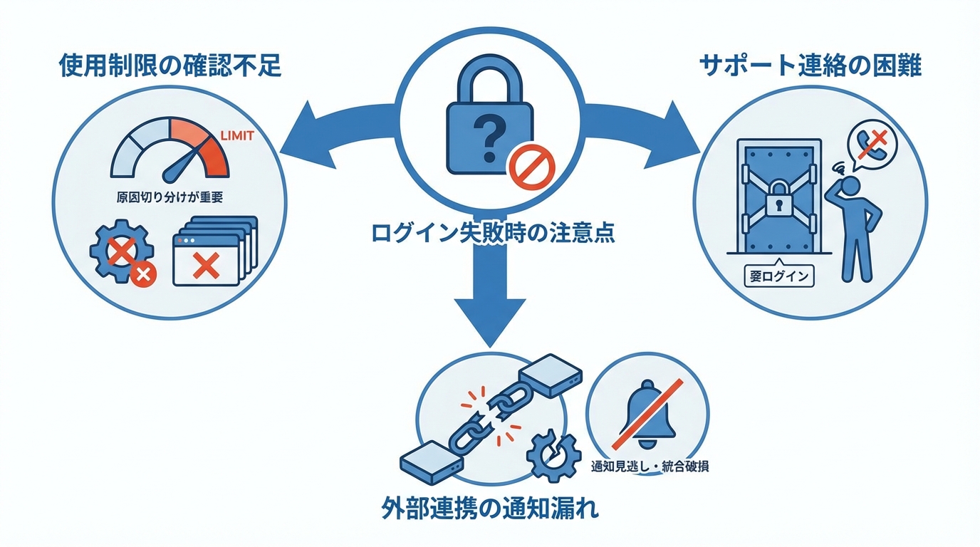 ログインできないときに避けるべき失敗例と注意点