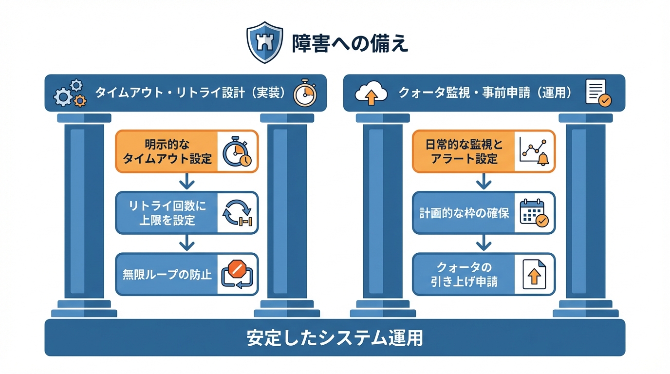 障害に備えるためのベストプラクティスと注意点