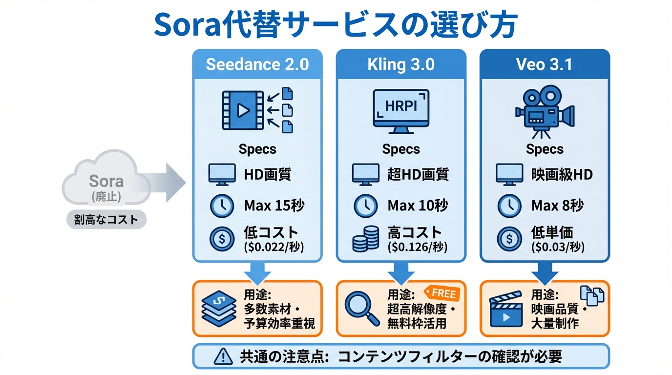 Sora廃止後の代替サービスと選び方