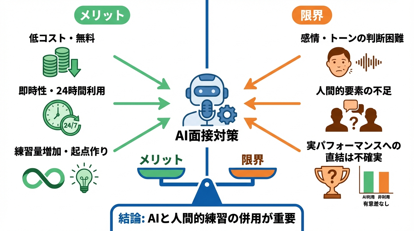 AI面接対策のメリットと限界