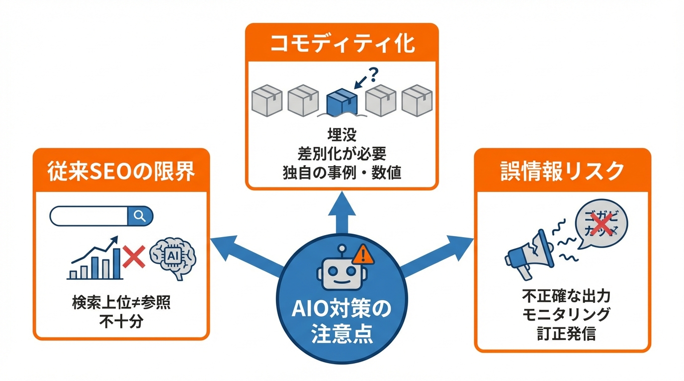 AIO対策の注意点と失敗例